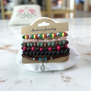 Fashion Jewelry Multicolor Beaded Bracelet Set